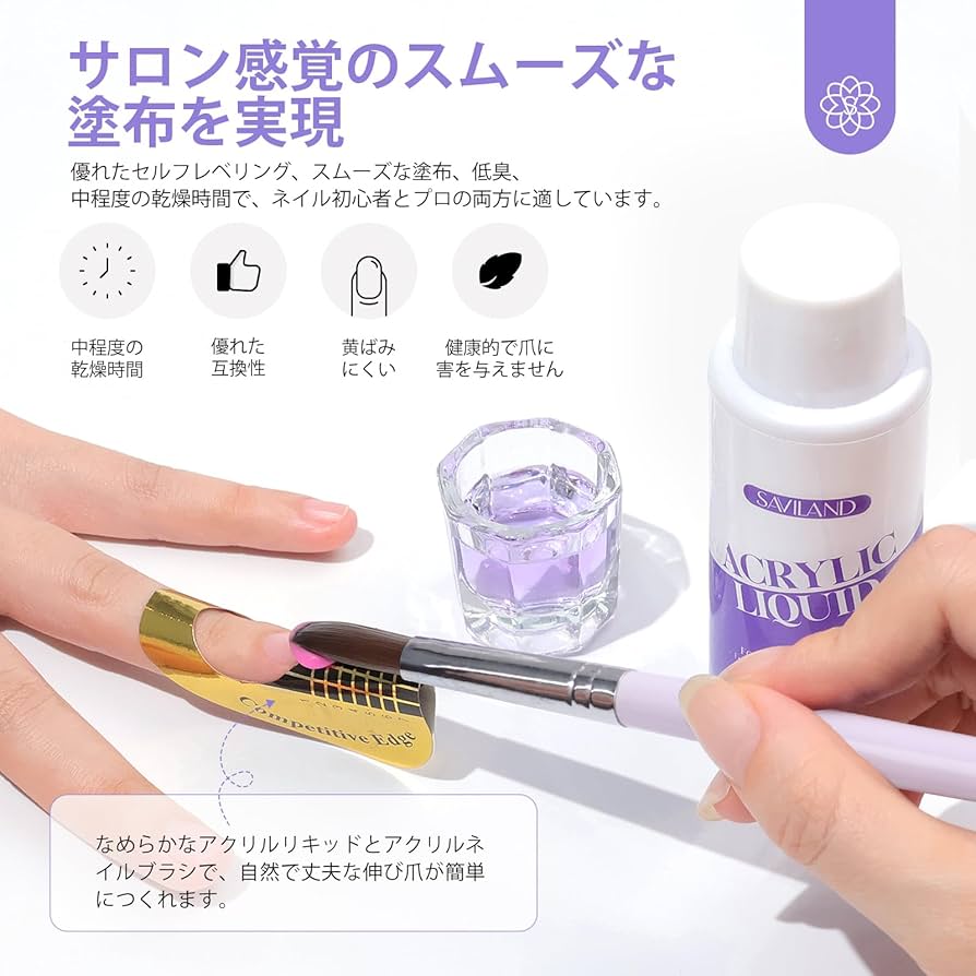 Amazon.co.jp: Saviland アクリルリキッド – 120 ML アクリル